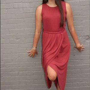 Burgundy Soft Cotton Dress